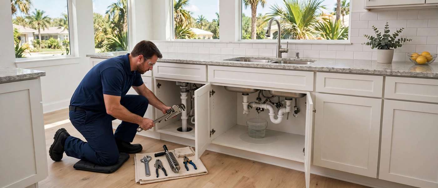Kitchen sink unclogging service in Downtown Fort Pierce FL
